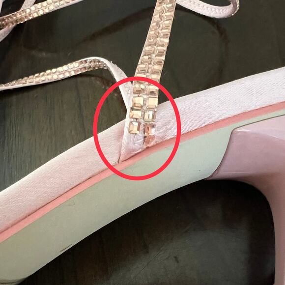 Jeffrey Campbell (Flawed) Shimmer Heel in Pink Satin NEW Size 10 - Picture 5 of 9